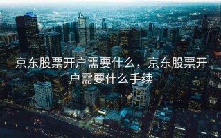 京东股票开户需要什么，京东股票开户需要什么手续