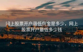 网上股票开户最低佣金是多少，网上股票开户最低多少钱