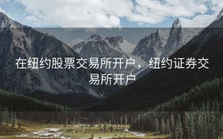 在纽约股票交易所开户，纽约证券交易所开户
