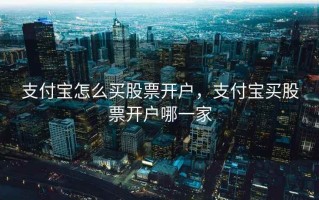 支付宝怎么买股票开户，支付宝买股票开户哪一家