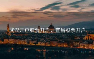 武汉开户股票开户，宜昌股票开户