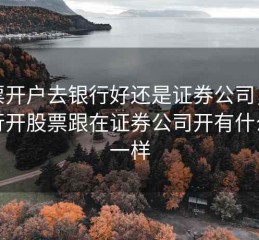 股票开户去银行好还是证券公司，在银行开股票跟在证券公司开有什么不一样