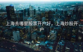 上海去哪里股票开户好，上海炒股开户