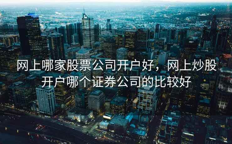 网上哪家股票公司开户好,网上炒股开户哪个证券公司的比较好 网上哪家股票公司开户好,网上炒股开户哪个证券公司的比较好
