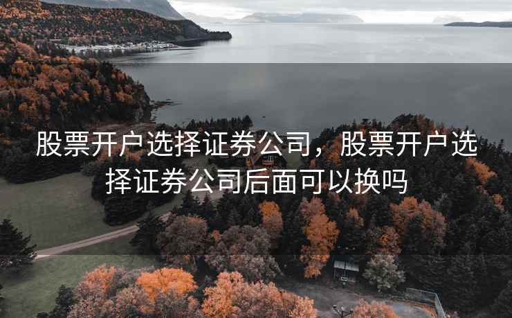 股票开户选择证券公司，股票开户选择证券公司后面可以换吗