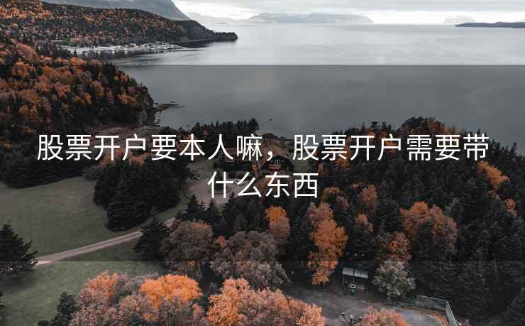 股票开户要本人嘛，股票开户需要带什么东西