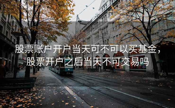 股票账户开户当天可不可以买基金，股票开户之后当天不可交易吗