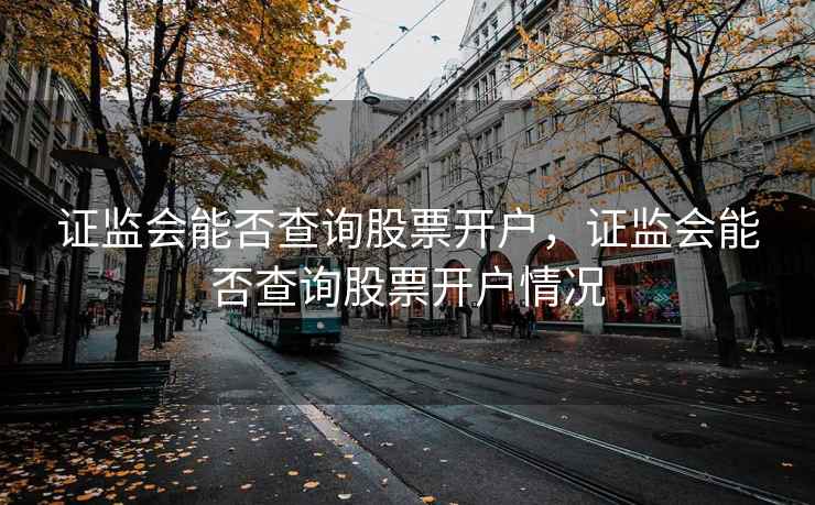 证监会能否查询股票开户，证监会能否查询股票开户情况