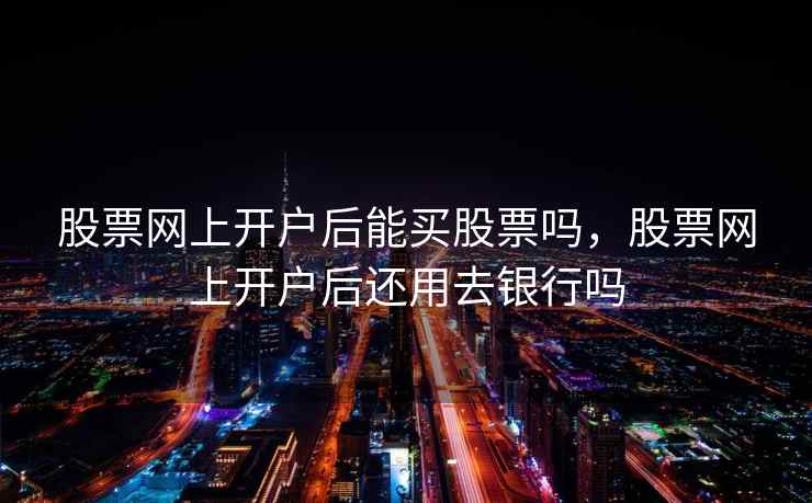 股票网上开户后能买股票吗，股票网上开户后还用去银行吗