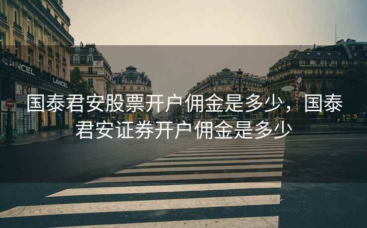 国泰君安股票开户佣金是多少，国泰君安证券开户佣金是多少